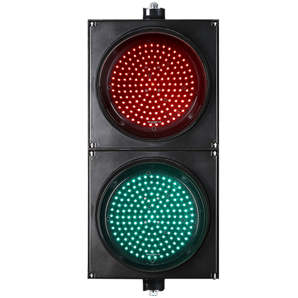 Taa ya Trafiki ya Mpira Kamili ya Mpira Mwekundu/Kijani yenye Nguvu ya Chini (ya vitengo viwili)