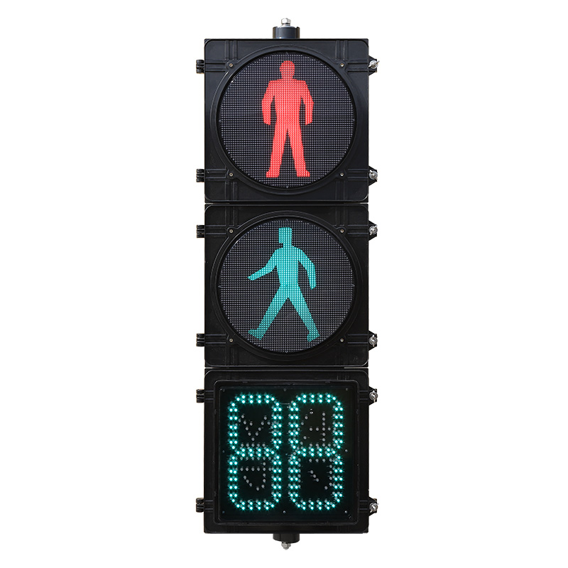 Mwangaza wa Juu wa Trafiki wa Watembea kwa Miguu wenye Kipima Muda cha Kurudi