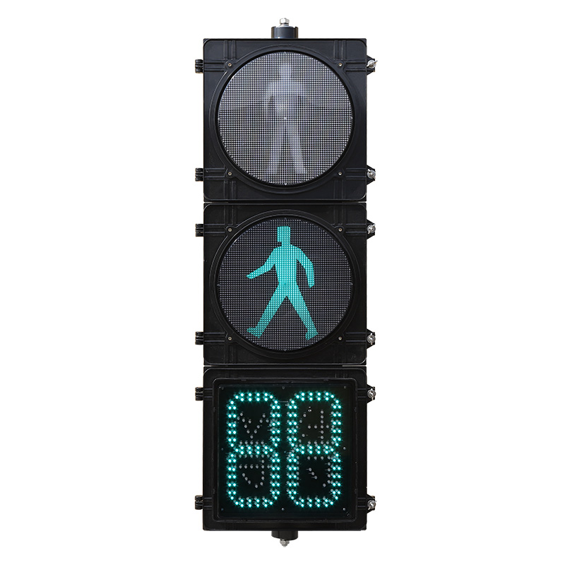 Mwangaza wa Juu wa Trafiki wa Watembea kwa Miguu wenye Kipima Muda cha Kurudi