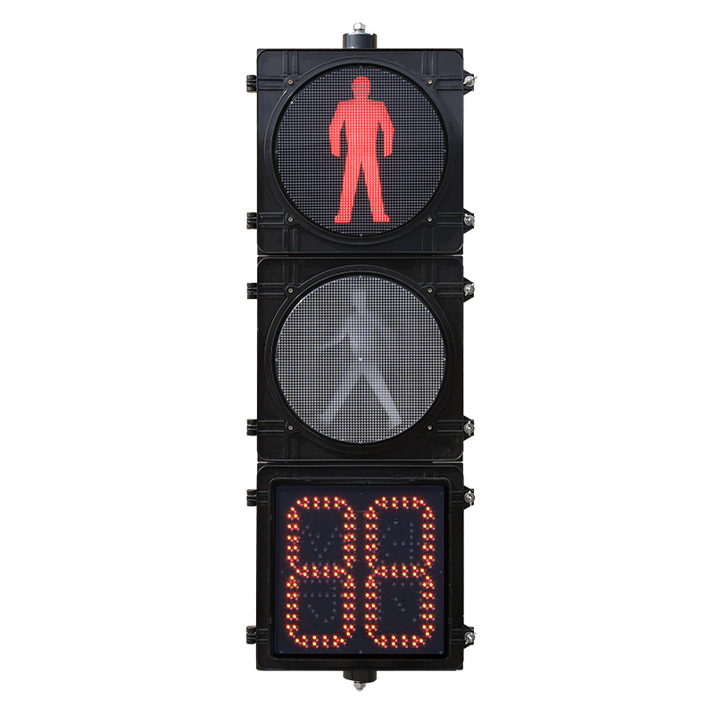 Mwangaza wa Juu wa Trafiki wa Watembea kwa Miguu wenye Kipima Muda cha Kurudi