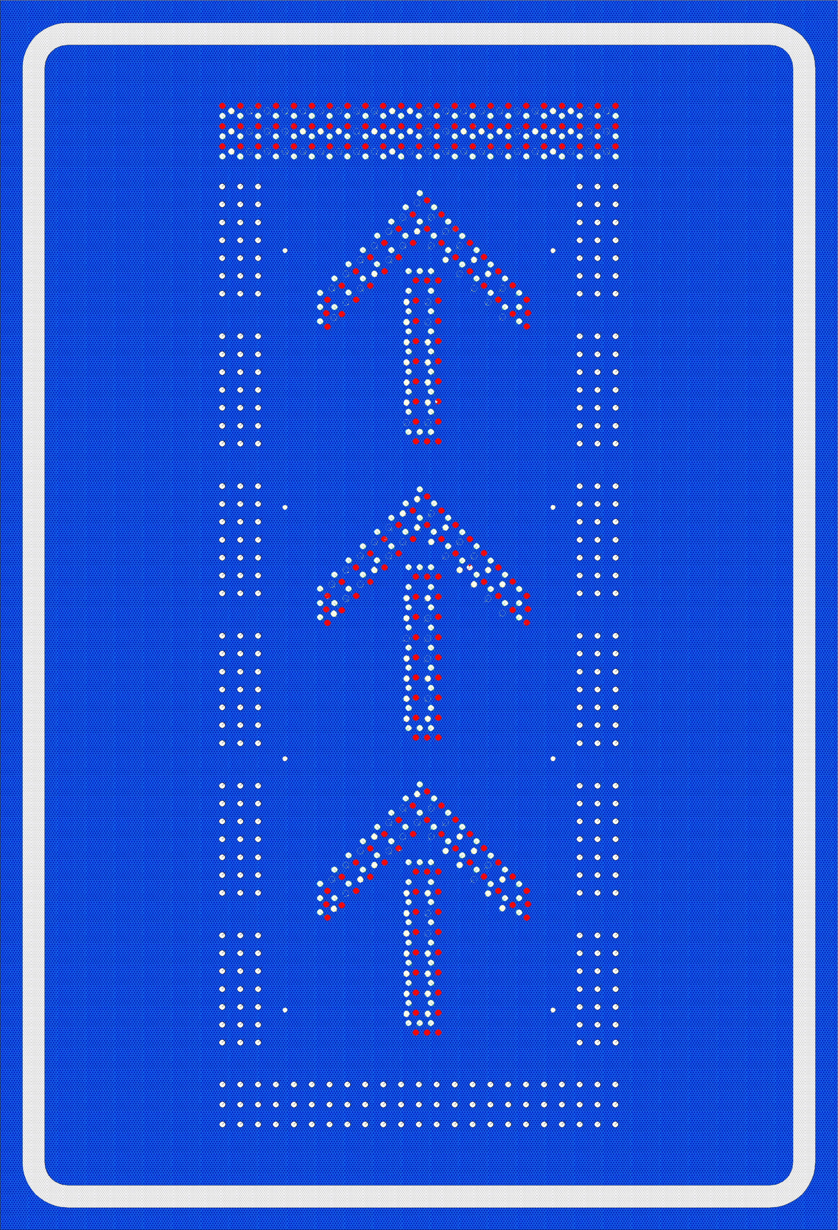 Pinduka Kushoto kwa Ishara ya Barabara au Endelea kwa Ishara Iliyonyooka